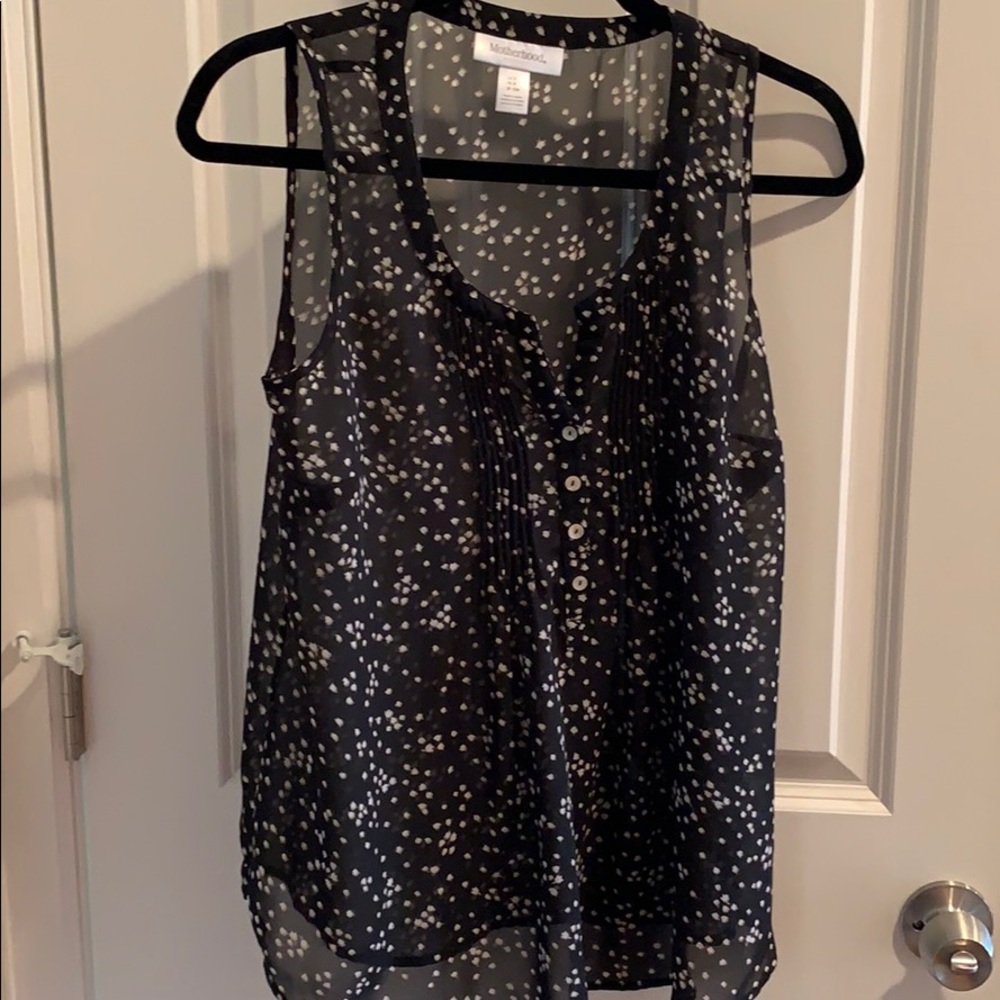 Sheer maternity top